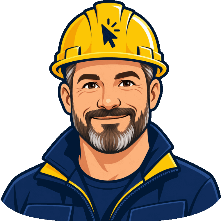 Web Builder Man mascot