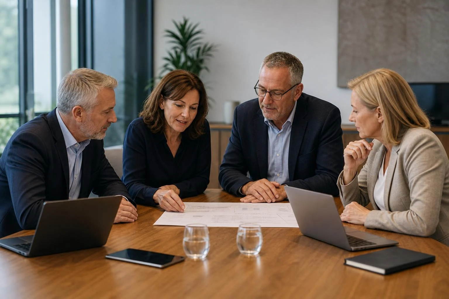 Senior management boardrooms · Senior management · 01 — illustrative example
