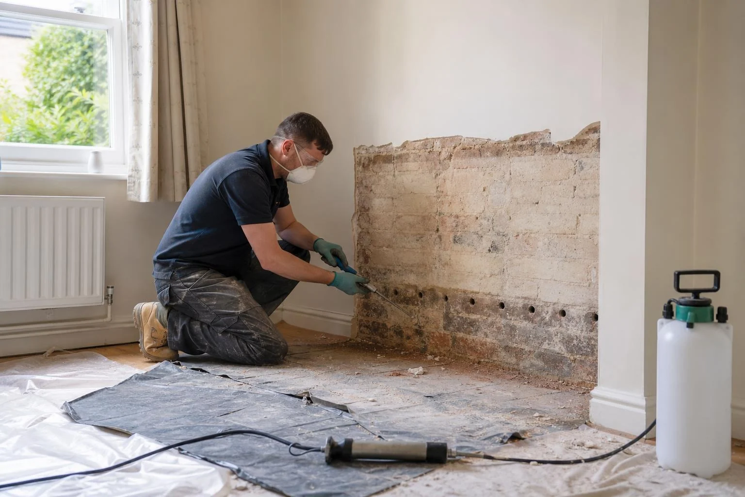 Damp Proofing · Main banner · 01 — illustrative example